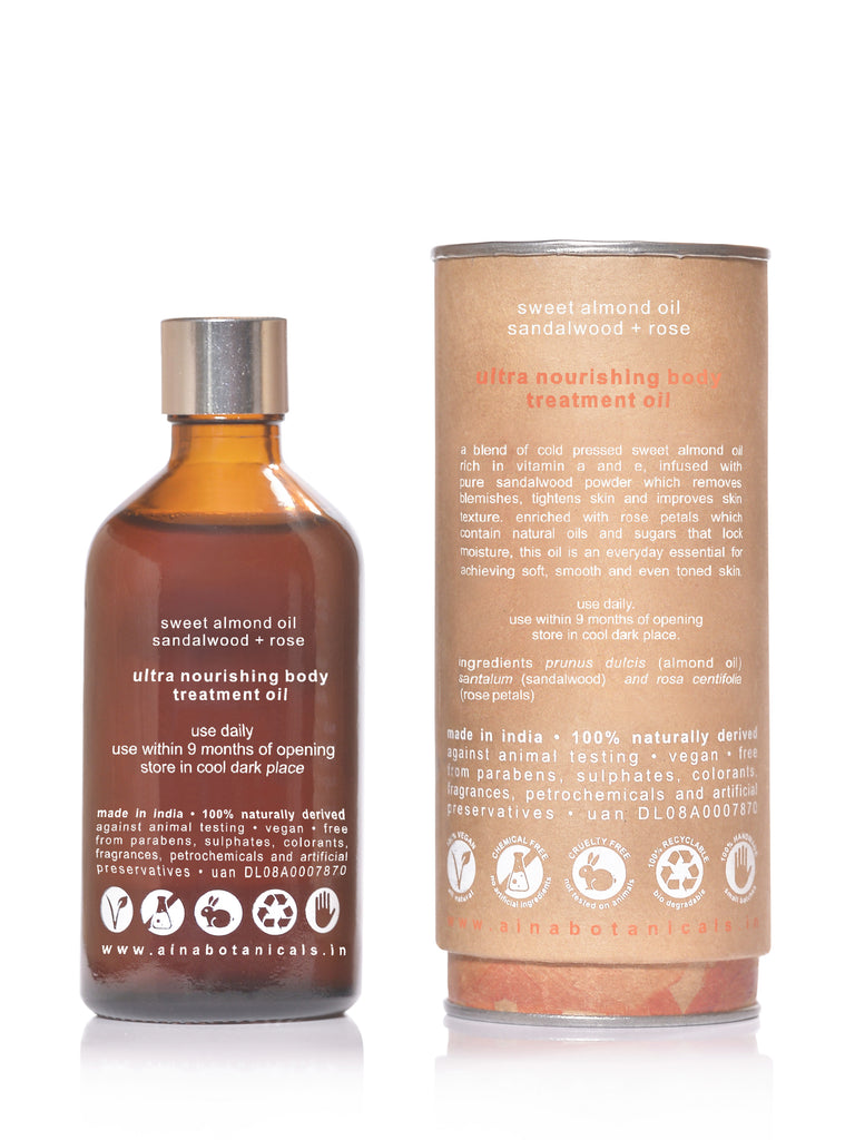 Natural Vanilla Body Oil  Organic Camellia Rose + Sweet Almond Oil –  SkinFoodFix